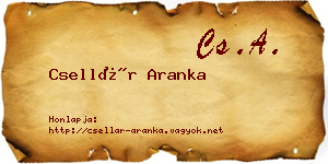 Csellár Aranka névjegykártya